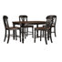 Alyssha 4-Person Oval Solid Wood Dining Set