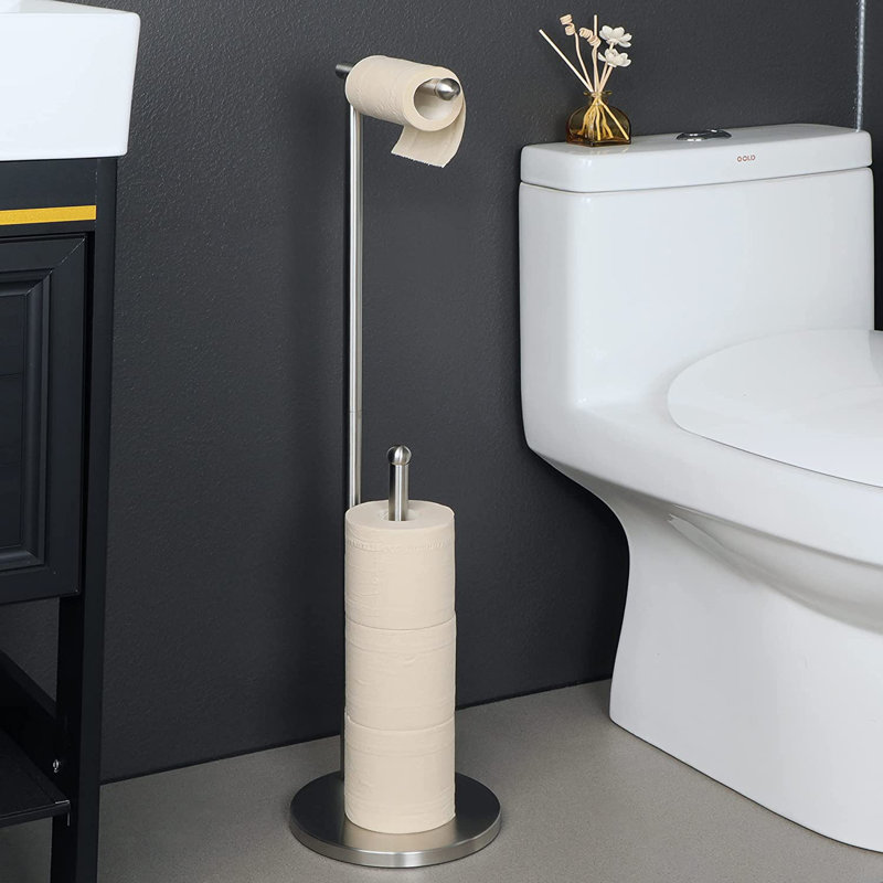 Rouleau de papier hygiénique sur pied, Argent