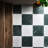 Ornate Checkerboard 12 In. X 12 In. Tumbled Marble Checkerboard Floor And Wall Tile (20 Sq. Ft. / Case)-124973762
