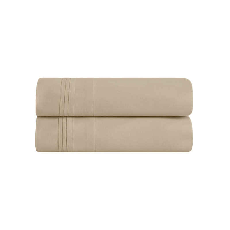 Ensemble de taies d'oreiller de couleur unie en coton égyptien certifié 650 fils Aldin, Standard, Lin