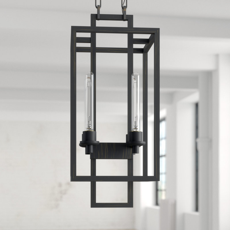 Luminaire suspendu rectangulaire unique à 4 lumières Mcnemar