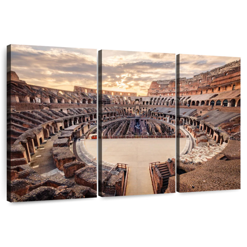 Kavia Colosseum At Sunset, 42" H x 65" W