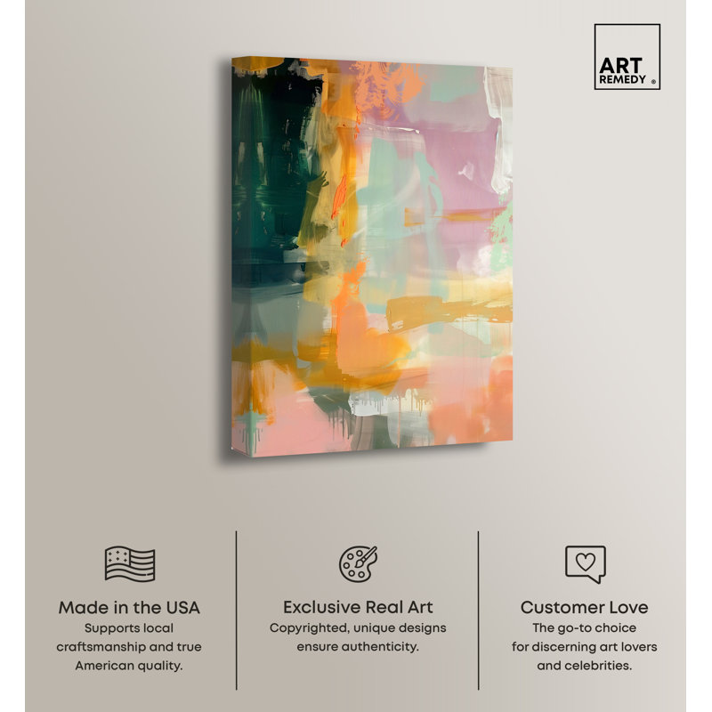 Mani Dida Colorful Abstract Canvas Wall Art, 10" x 15"