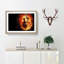 Acoustic Guitar in Flames 1 Piece Single Picture Frame Wall Art-55547647-55547648