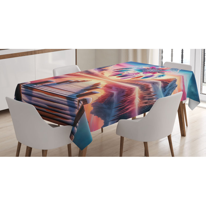 Lauture Rectangle No Pattern Microfiber Tablecloth, 70" Rectangle