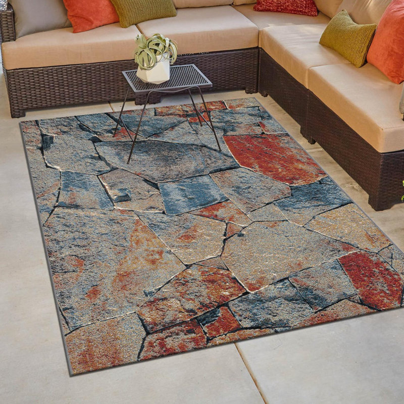 Keazia Indoor/Outdoor Area Rug, Rectangle 10' x 14'1"