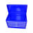 Metal Tool Cabinet For Garage With 5 Drawers & Detachable Top - Blue 5 Box Lockable Wheels Setting Holes-40329663