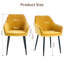 Sexton Upholstered Diamond Stitching Velvet Arm Dining Chair with Thick Cushion-1289130759-1333877204