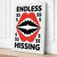 Endless Hissing Typography - Wrapped Canvas-203827172-203827179