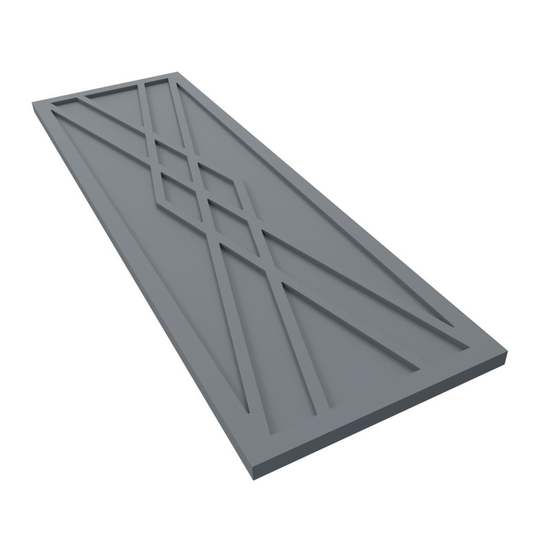Volets de style moderne EnduraCore Composite Florence, L 12 po, H 44 po, Déferlement de l'océan