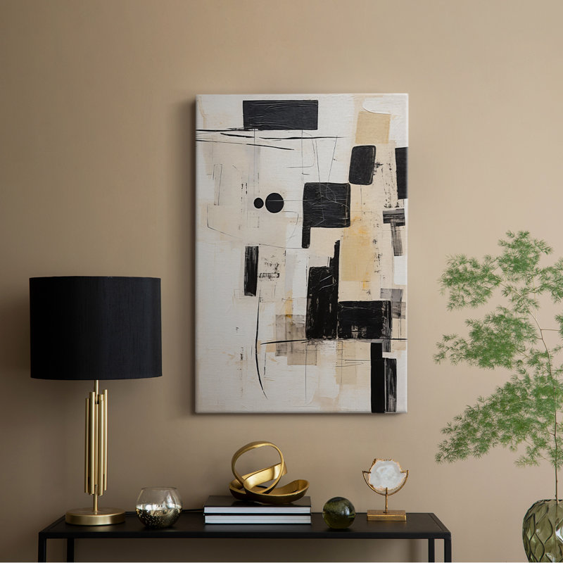 Série ABSTRACT CCCCI - Toile tendue avec châssis de qualité supérieure - Prêt à être accroché, H 60 po x l 40 po
