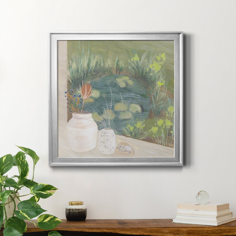 27_Window Plants IV-Premium, reproduction encadrée - prête à être accrochée, H 17,5 po x l 17,5 po x P 1,5 po, Pas de tapis