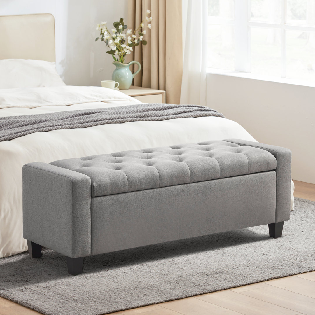 48.8" W Polyester Upholstered Storage Bench Ebern Designs Upholstery