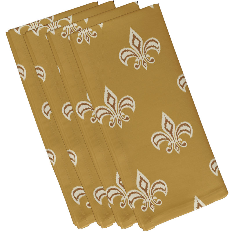 Ensemble de serviettes 4 pièces Bethany, L 18 po x L 18 po, Or