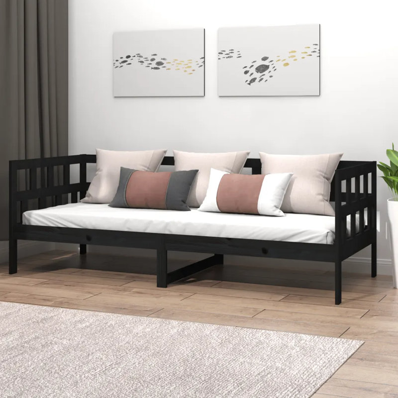 vidaXL daybed Solid Pine Wood, Natural, Single (3')