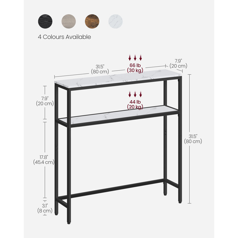 Annalisse 80cm Console Table, White