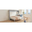 Grand lit escamotable mural et USB, gris-745074078