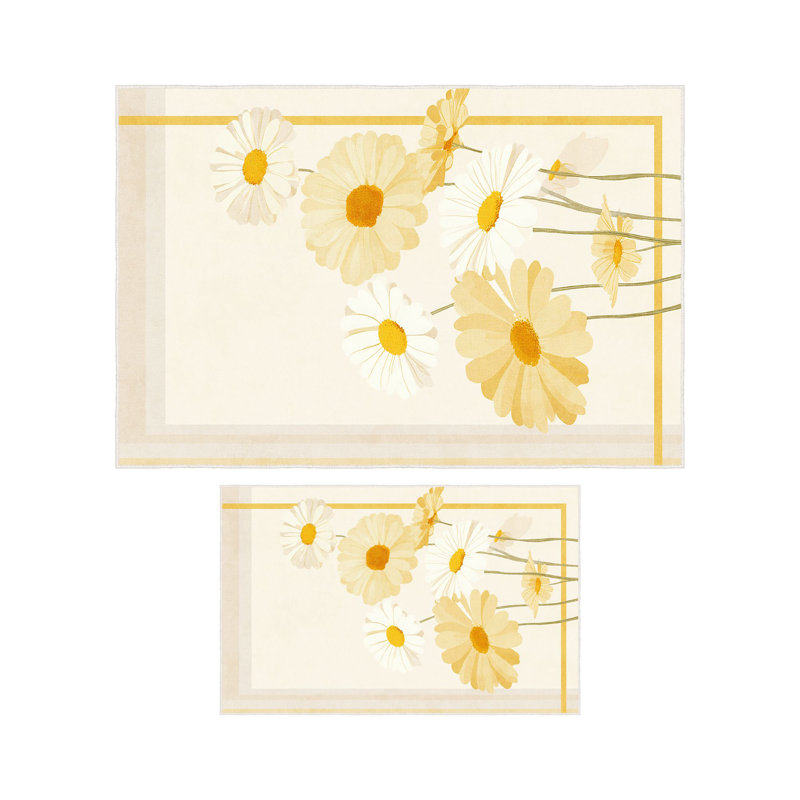 Ultra-Soft Bathmat Set (2 Pieces), Beige, 19.7 x 23.6 inches & 23.6 x 39.4 inches | 100% Polyester, 650 g/m², 0.2 in Pile Height | Non-Slip Dot Base, Machine Washable, Perfect for Bathroom Comfort & Safety