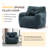 Soft Teddy Fabric Children's and Adult Bean Bag Chair-808336737