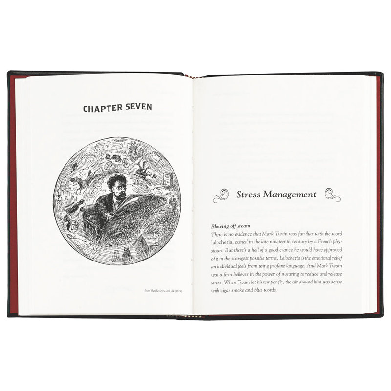 Graphic Image Mark Twain's Words of Wisdom, CoffeeTable Book, Leather, Black