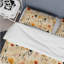 Ensemble de housse de couette beige à motif de fleurs de prairie-353651694