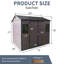 Remise de rangement en résine résistante aux intempéries avec protection UV et porte verrouillable ResiGuard-117887647