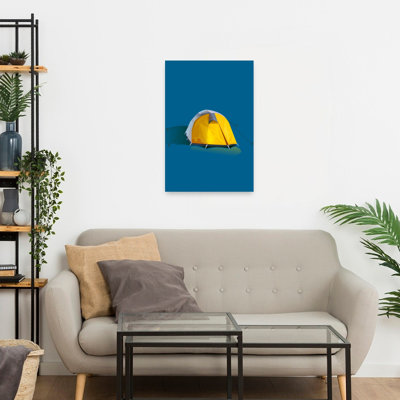 Reproduction d'art mural abstrait jaune