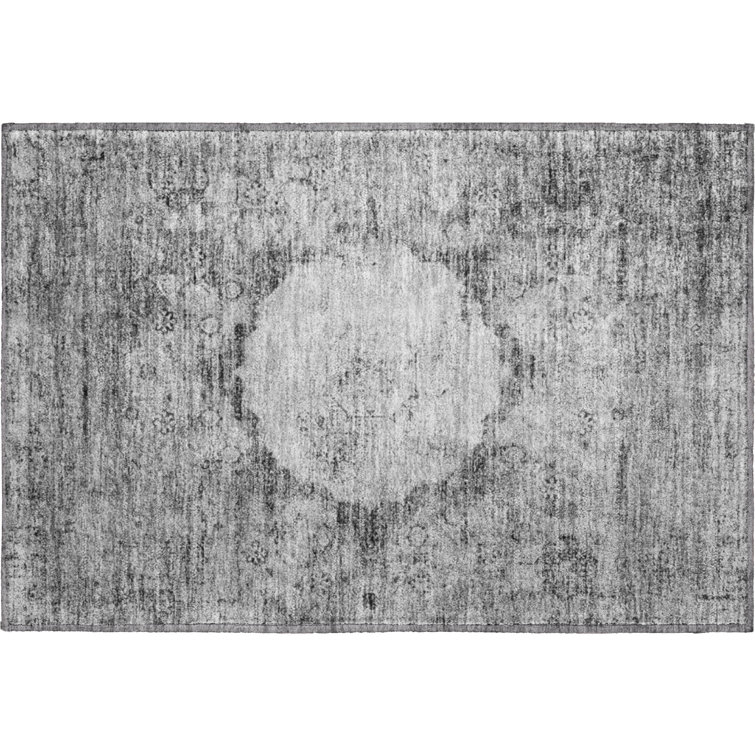 Premium Machine Washable Prisco Gray Rug