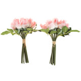Rose Artificial Flowers - 24Pc Real Touch 11.5-Inch Fake Flower Set with Stems