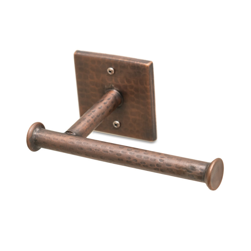 Hand Hammered Wall Mount Toilet Paper Holder, Copper