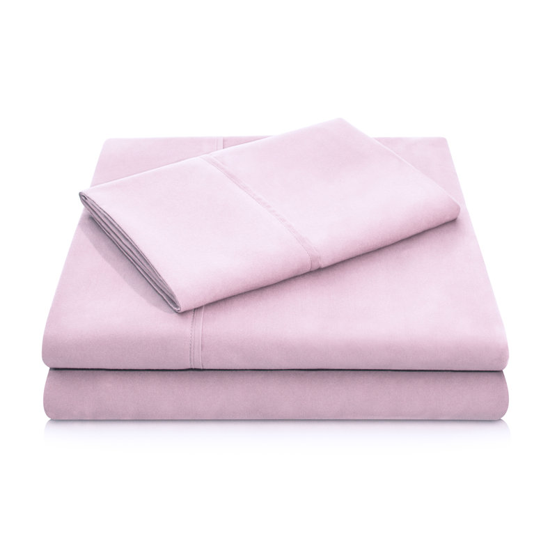 Ensemble de draps en micro-fibre, Rougir, Ensemble de draps pour lit camp avec deux taies d'