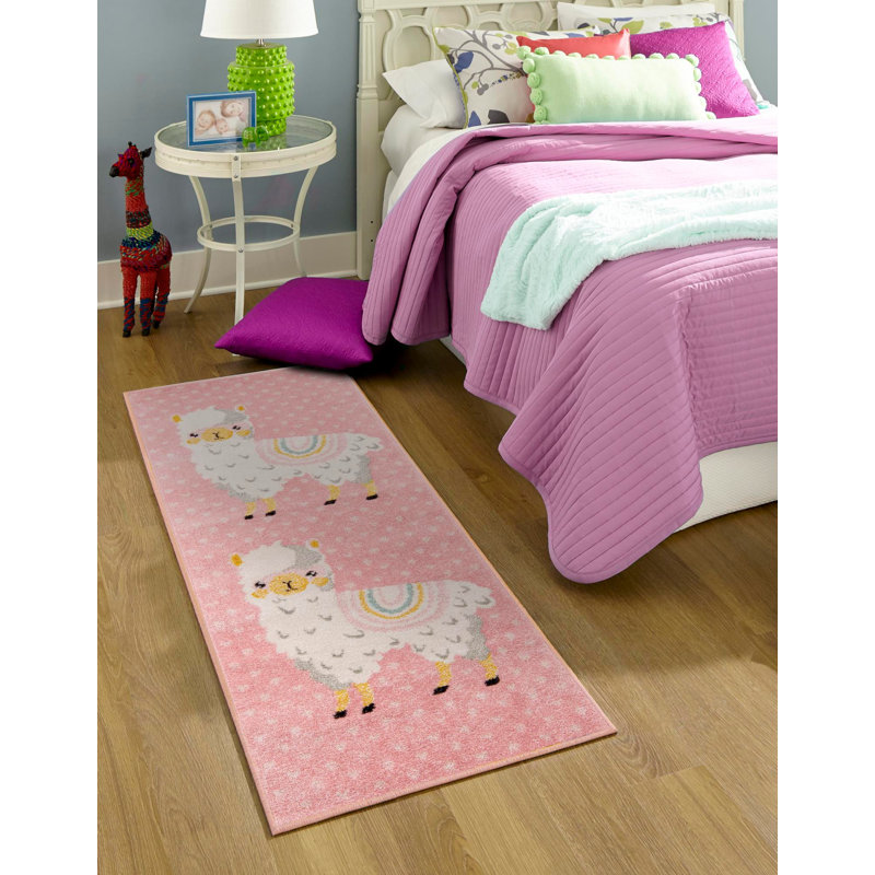 Rectangle Polka Dots Polypropylene Plastic Rug, Runner 2'2" x 3'11", Gray