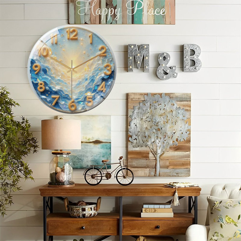 Horloge murale 12 po Golden Sun