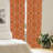Abstract Semi-Sheer Rod Pocket Curtain Panels-45234128