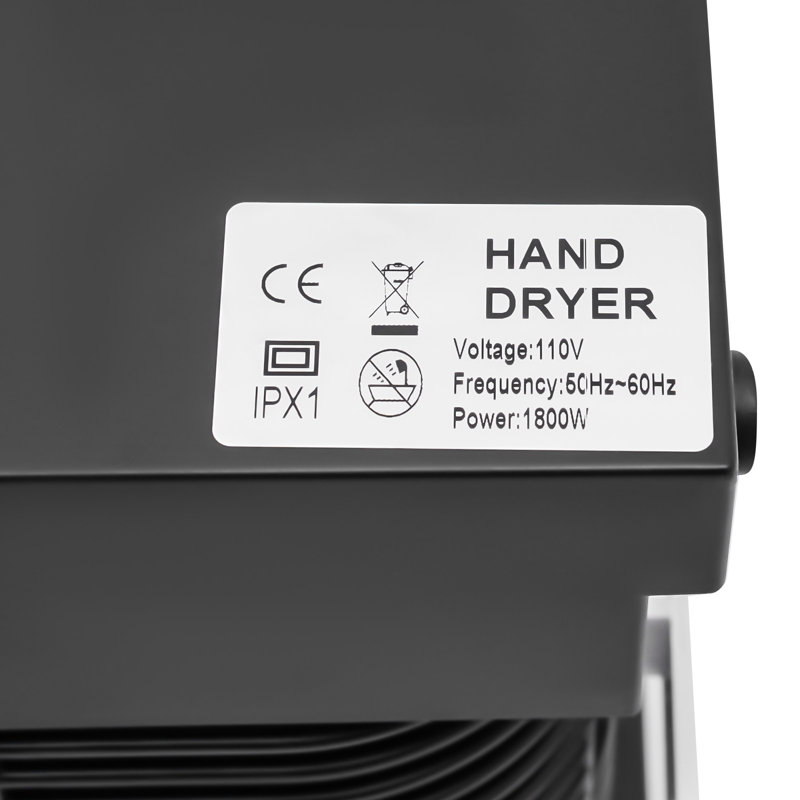 Séchoir à mains 110 volts en noir