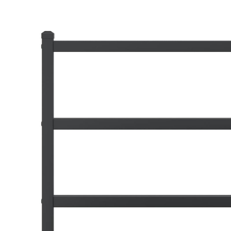 Metal Bed, Black, Single (3')