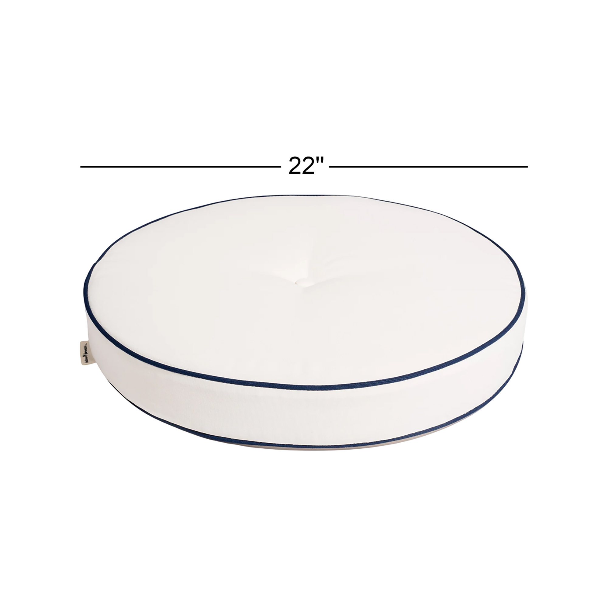 Rivie Outdoor Seat Cushion, White