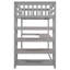 Lit mezzanine simple avec tablettes de rangement et bureau sous le lit-217052069-217052070