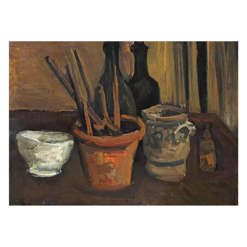 «Still Life of Paintbrushes In a Flowerpot» par Vincent van Gogh - Estampe numérique, H 22 po x l 28 po
