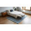 Tapis bleu en laine tissé à plat Bazil-87377956