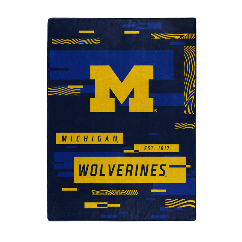 Throw Blanket, Black/Yellow, Michigan Wolverines