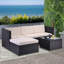 Rattan Garden Wicker Furniture Patio Sofa Set With Glass Coffee Table-884477814-889165819