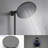 5-setting Slide Bar Shower System - Matte Black Dual Head 1.8 Gpm Wall Mounted Adjustable Spray Pattern Resists Corrosion & Discoloration Spa Handheld Diverter Valve Swivel Spout Holes