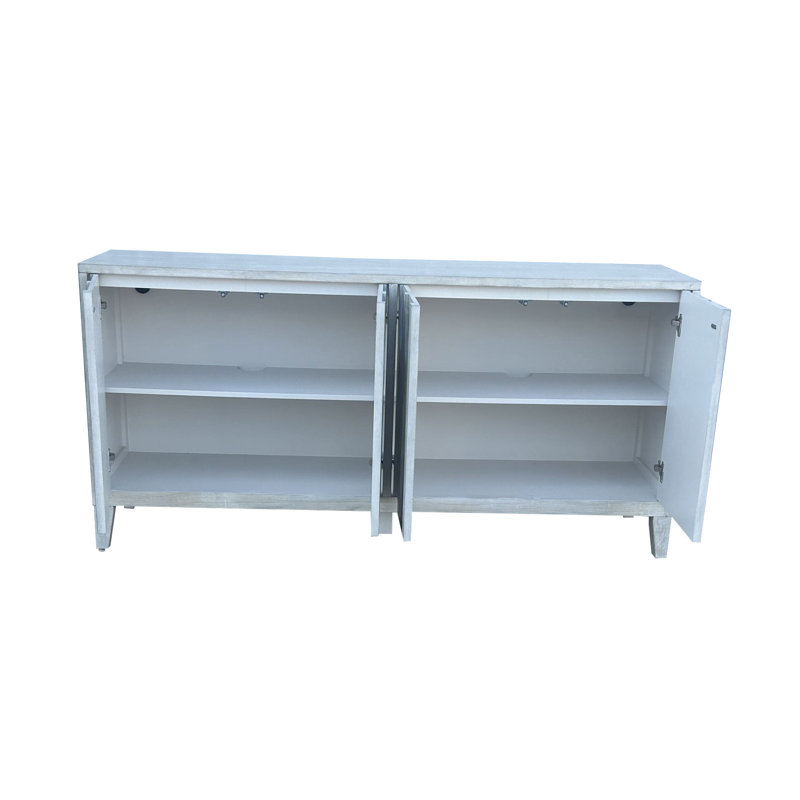 Cole And Grey Metal Nested Side End White Accent Table With Arched Cutouts Set
