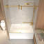 Porte de baignoire coulissante sans cadre Aryan 56-60 po x 66 po H-134832964