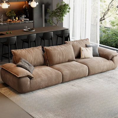 Retro Movable Backrest Washable Straight Sofa