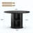 Round Dining Table For 4 People, Small Wood Kitchen Table With Sturdy Metal Base, Modern Round Dinner Table For Dining Room, Easy Assembly-119603070