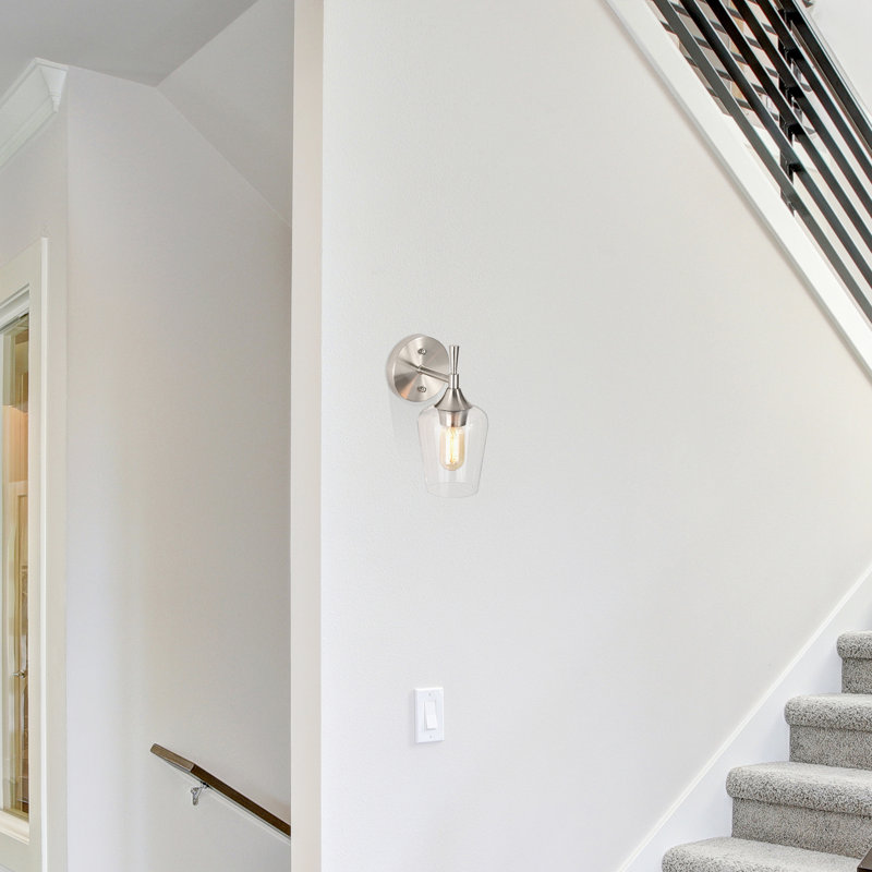Aidan-James Armed Sconce, Brushed Nickel