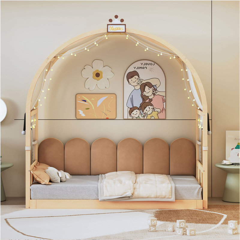 Wood Extended Bed, Natural