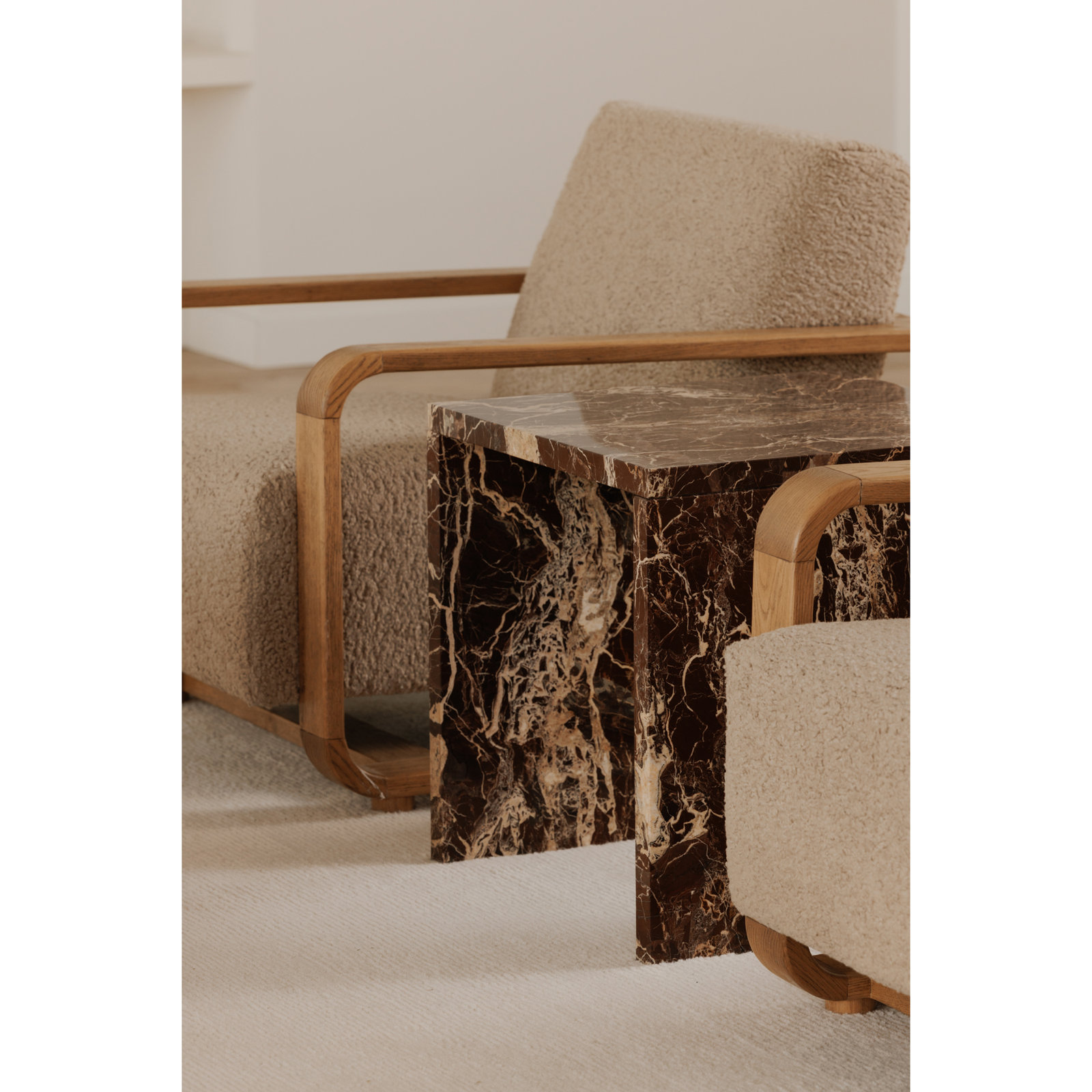 20" Genuine Marble End Table, LEVANTO MARBLE